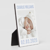 Foto des neuen Babynamendatums Fotoplatte (Seite)