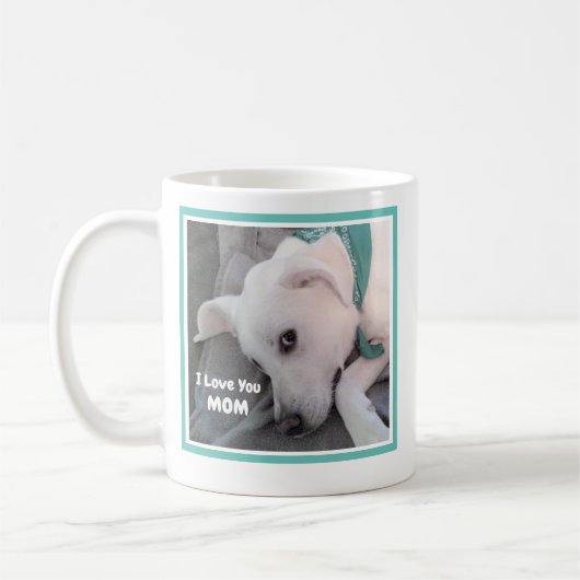 Foto des Niedlichen faulen Welpen Hund I Liebe Sie Kaffeetasse (Links)