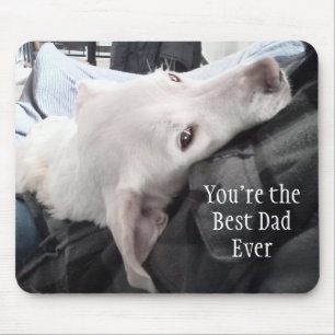 Foto des Niedlichen Hundes Bester Vater je Mousepad