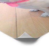 Foto des Niedlichen Hundes, der nach oben sucht, T Poster (Ecke)