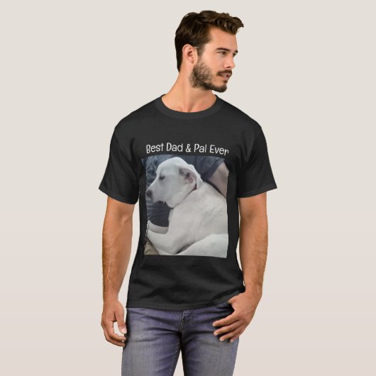 Foto des Niedlichen Hundes mit Bestem Pal je T-Shirt (Vorne ganz)