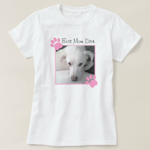 Foto des Niedlichen Hundes Pink Paws Beste Mama je T-Shirt