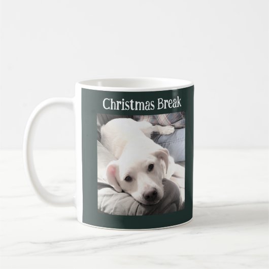 Foto des Niedlichen Hundes Weihnachtsbause Grün Kaffeetasse (Links)