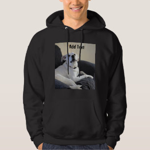 Foto des Niedlichen Talking Dog Textnachricht hinz Hoodie