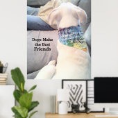 Foto des Niedlichen Vaters des Welpenhundes Poster (Heimbüro)