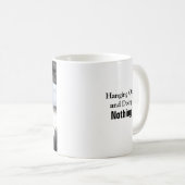 Foto des Niedlichen Weißen Hundes mit Vater-Kaffee Kaffeetasse (VorderseiteRechts)