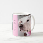Foto des Niedlichen weißen Hundes personalisieren  Kaffeetasse (VorderseiteRechts)
