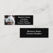 Foto des Niedlichen Weißen Hundes wird von Vater B Mini Visitenkarte (Vorne/Hinten)