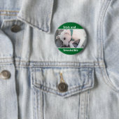 Foto des Niedlichen Welpenhundes St. Patrick's Day Button (Beispiel)