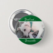 Foto des Niedlichen Welpenhundes St. Patrick's Day Button (Vorne & Hinten)