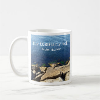 Foto des Ozeangottes ist mein Rock Bible Verse Bla Kaffeetasse