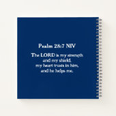 Foto des Ozeangottes ist mein Rock Bible Verse Bla Notizblock (Rückseite)