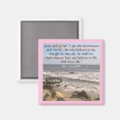 Foto des Ozeans mit Auferstehung Ostern Magnet (Vorderseite/Rückseite)