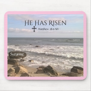 Foto des Ozeans mit Auferstehung Ostern Mousepad
