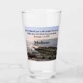 Foto des Ozeans mit Jeremiah 1:5 Gott wusste Sie Glas (Vorderseite)