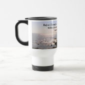 Foto des Ozeans mit Jeremiah 1:5 Gott wusste Sie Reisebecher (Links)