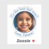 Foto des personalisierten Vaters Aufkleber (Blatt)