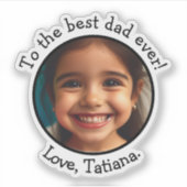 Foto des personalisierten Vaters Aufkleber (Vorderseite)