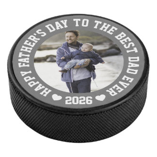 Foto des personalisierten Vaters Eishockey Puck