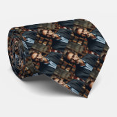 Foto des personalisierten Vaters Elegantes Musterv Krawatte (Gerollt)