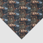 Foto des personalisierten Vaters Elegantes Musterv Seidenpapier (Detail)