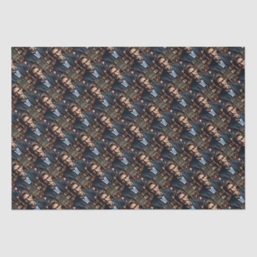 Foto des personalisierten Vaters Elegantes Musterv Seidenpapier (Vorderseite)