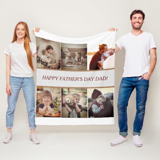 Foto des personalisierten Vaters Fleecedecke (Beispiel)