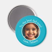 Foto des personalisierten Vaters Magnet (Vorderseite/Rückseite)