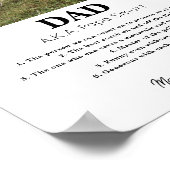 Foto des personalisierten Vaters Poster (Ecke)