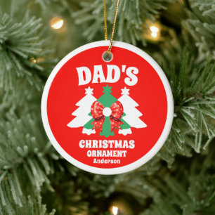 Foto des personalisierten Vaters Weihnachtsbaum Keramik Ornament
