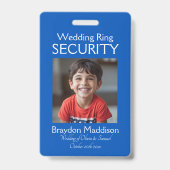 Foto des Ringträgers SECURITY-Abzeichen Kobaltblau Ausweis (Vorderseite)