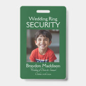 Foto des Ringträgers - Sicherheitsabzeichen Smarag Ausweis (Vorderseite)