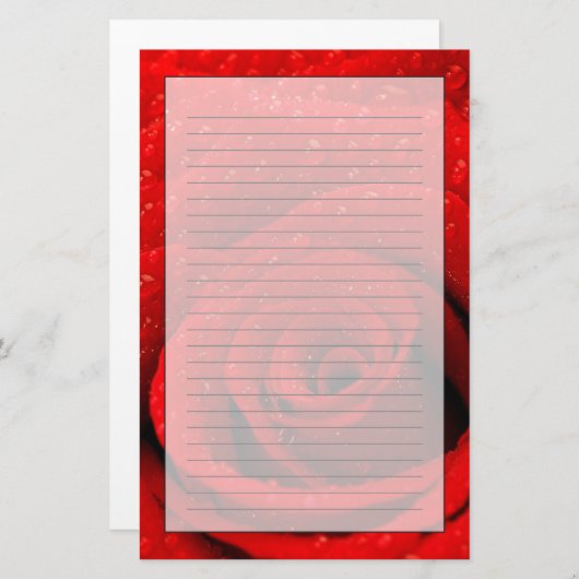 Foto des Rosen-Hintergrundes Briefpapier (Vorne/Hinten)