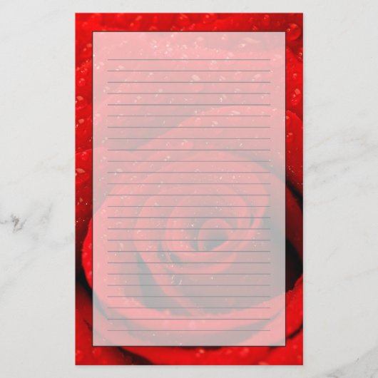 Foto des Rosen-Hintergrundes Briefpapier (Vorderseite)