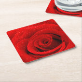 Foto des Rosen-Hintergrundes Rechteckiger Pappuntersetzer (angewinkelt)