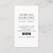 Foto des Schauspielers Visitenkarte (Rückseite)