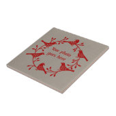 Foto des skandinavischen Vogelschadens Fliese (Seite)