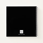 Foto des Sketchbuchs Schwarz-weiß Notizblock (Rückseite)