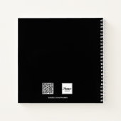 Foto des Sketchbuchs Schwarz-weiß Notizblock (Rückseite)