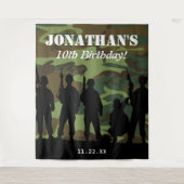 Foto des Soldaten der Armee Wandteppich (Vorderseite)