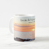 Foto des Sonnenuntergangs auf der Seeblesse Kaffeetasse (Vorderseite Links)