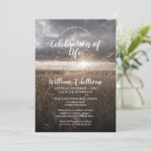 Foto des Sonnenuntergangs Einladung (Stehend Vorderseite)