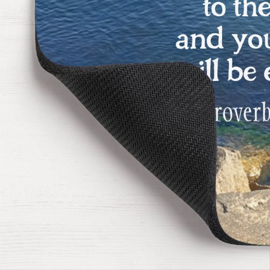 Foto des Sprichworts "Deep Blue Ocean" Bible Verse Mousepad (Ecke)