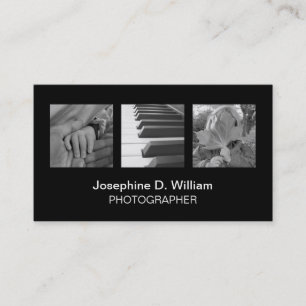 Foto des Standards 3 oder Logo Schwarz-weißer Visitenkarte