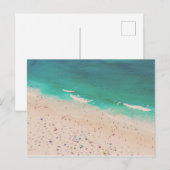 Foto des Strandes mit türkisfarbenem Wasser Postkarte (Vorne/Hinten)