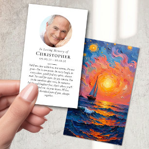 Foto des Sunset Ocean Boat Telefonnummerkarte