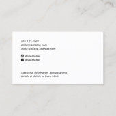 Foto des Tanzlehrers Visitenkarte (Rückseite)