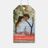 Foto des Wasserfarbenbären Valentinstag personalis Geschenkanhänger (Vorderseite)