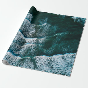 Foto des Wasserkörpers mit oberster Ansicht Geschenkpapier
