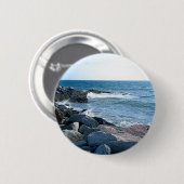 Foto des Wavy Atlantic Blue Button (Vorne & Hinten)